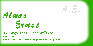 almos ernst business card